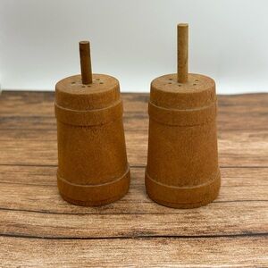 Vintage Wooden Butter Churns Salt and Pepper Shakers